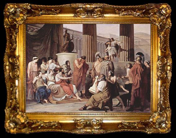 framed  Francesco Hayez Ulysses at the court of Alcinous, ta009-2